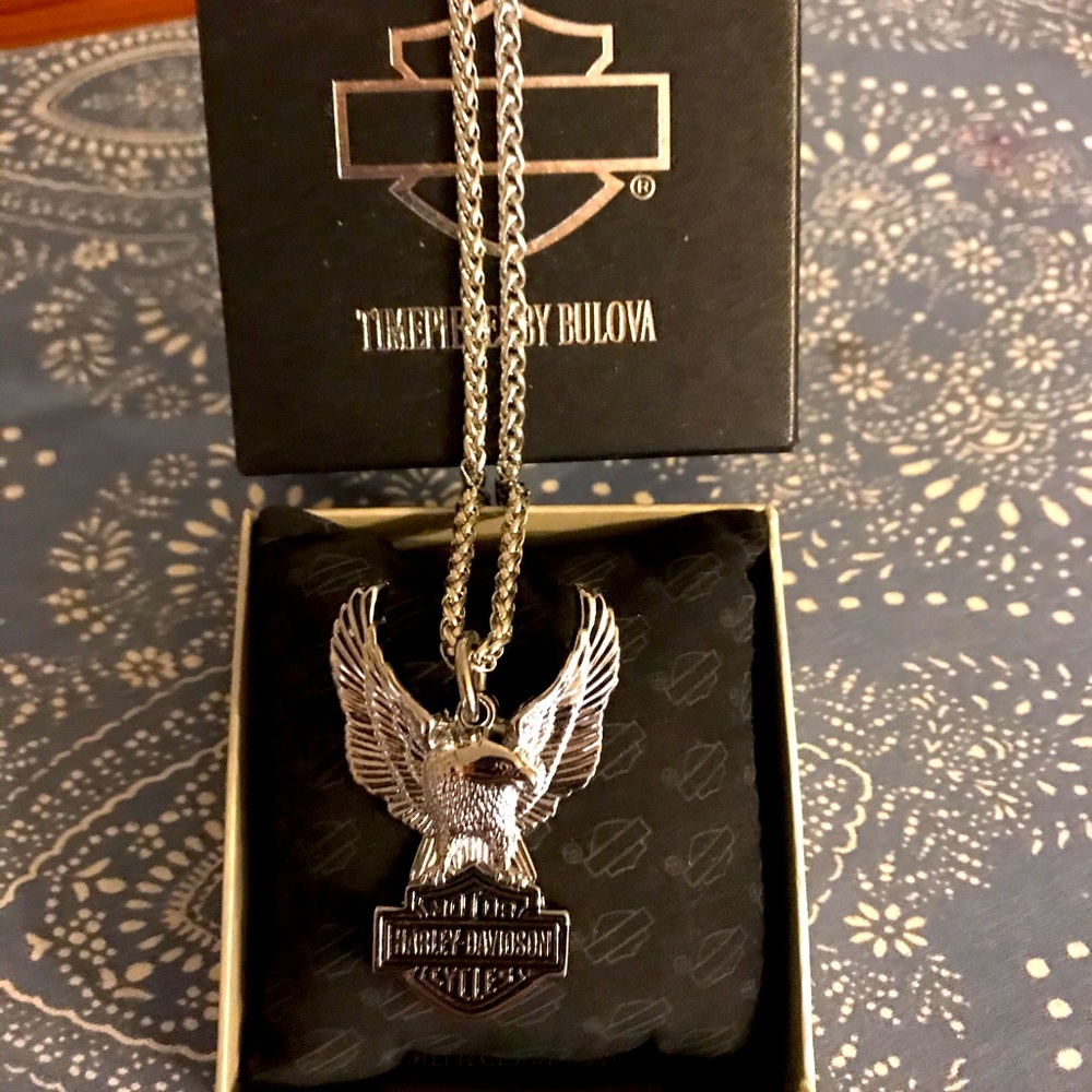 NWOT Harley-Davidson Eagle Pendant with chain.
